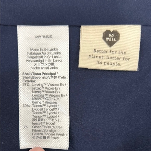 Madewell The Larsen Blazer in Drapeweave Navy Button Academia Jacket MP NWT - Picture 14 of 16